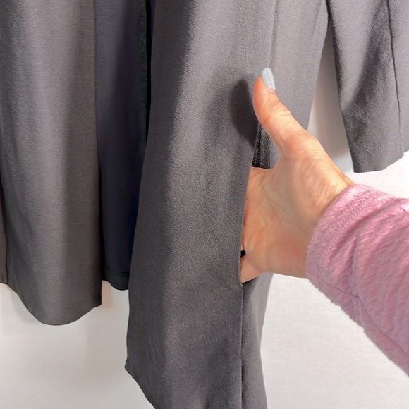 Eileen Fisher Viscose Nylon Spandex Blend Open Front Jacket Cardigan PM - Picture 4 of 7